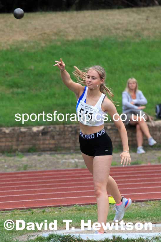 Shot putt, 2022 NEGP Monkton 5, Wednesday, July 20th. Photo: David T. Hewitson/Sports for All Pics